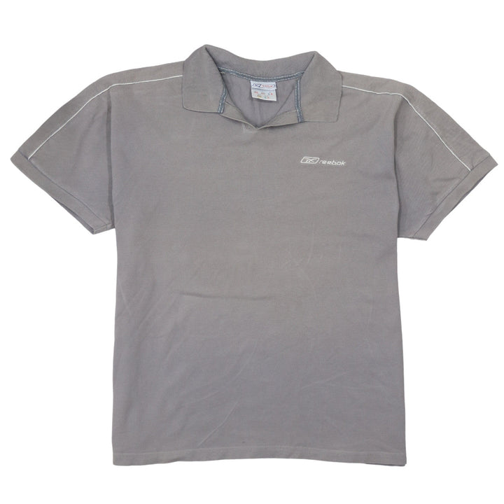 Reebok Men’s Grey Short Sleeve Cotton Polo Shirt Size L