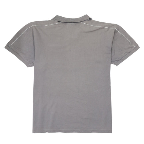 Reebok Men’s Grey Short Sleeve Cotton Polo Shirt Size L