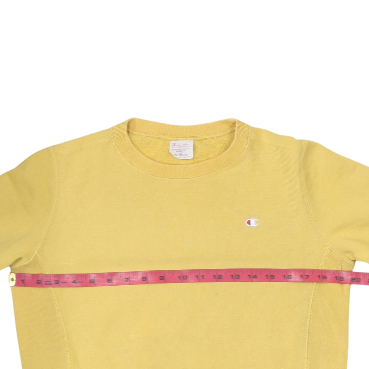 Champion Womens Yellow Cotton Reverse Weave Sweatshirt Medium