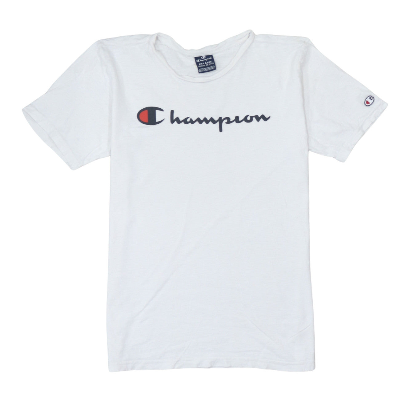 Champion Boys White 2XL 15-16 Years Crew Neck Short Sleeve Logo T-Shirt