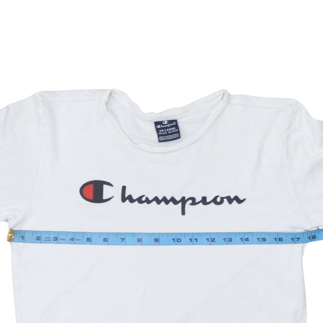 Champion Boys White 2XL 15-16 Years Crew Neck Short Sleeve Logo T-Shirt