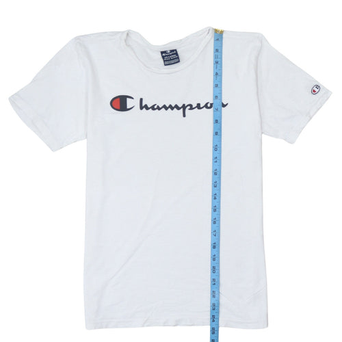 Champion Boys White 2XL 15-16 Years Crew Neck Short Sleeve Logo T-Shirt