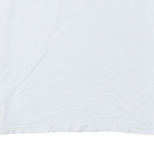 Champion Boys White 2XL 15-16 Years Crew Neck Short Sleeve Logo T-Shirt