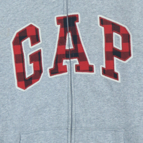 GAP Kids Boys Grey Full Zip Hoodie Sherpa Lined XXL - Warm Casual Sweatshirt