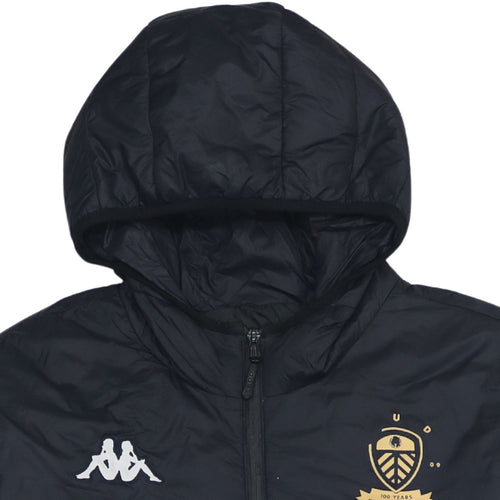 Kappa Mens Grey XL Puffer Jacket Hooded Leeds United 100 Years