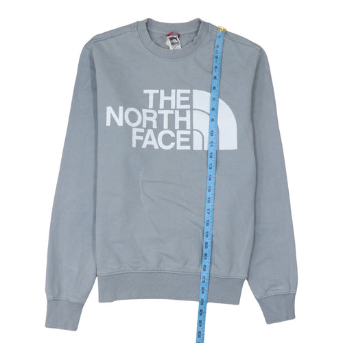 The North Face Mens Grey Crew Neck Logo Sweatshirt Size S
