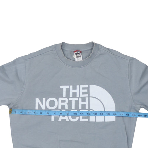 The North Face Mens Grey Crew Neck Logo Sweatshirt Size S