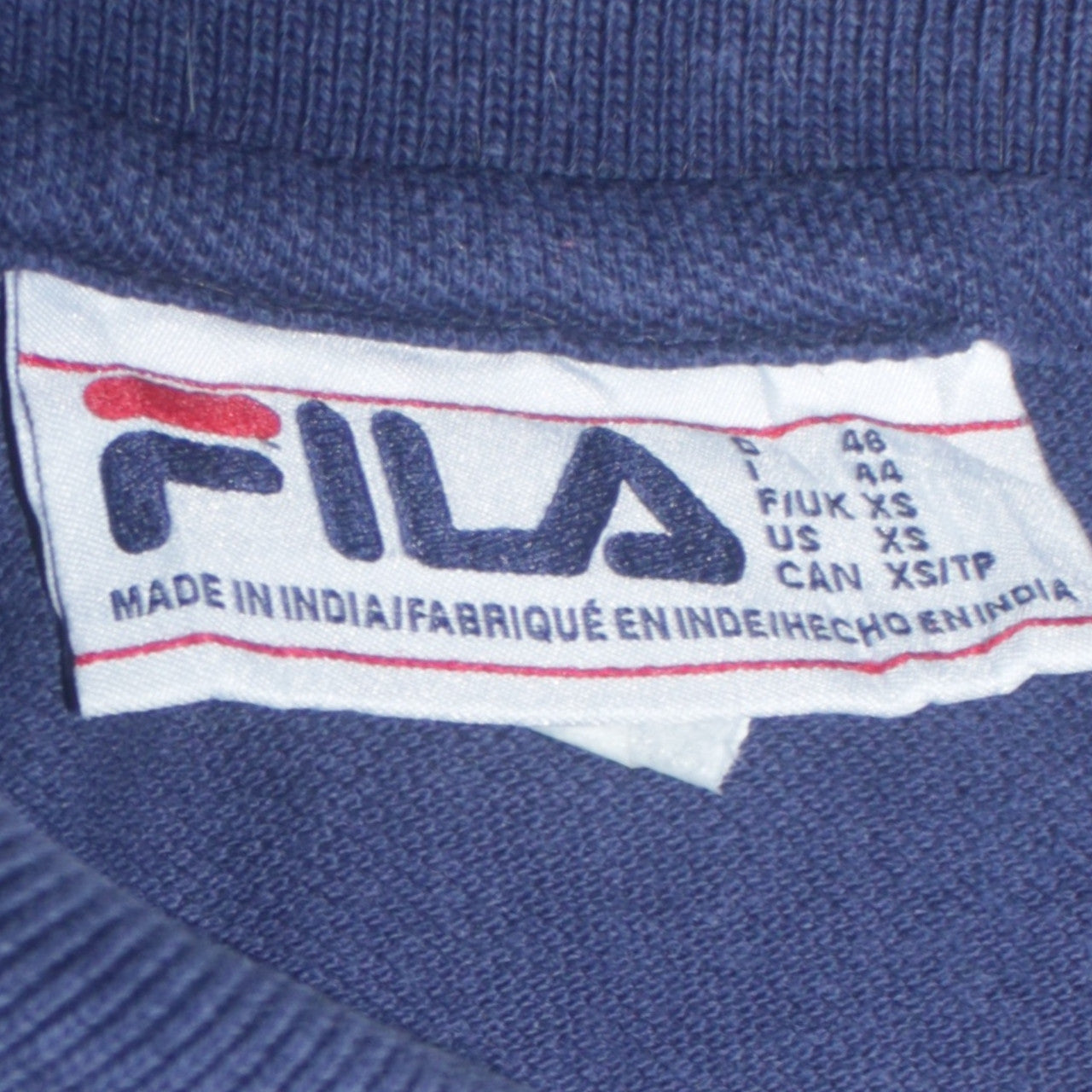 FILA Men's Blue Short Sleeve Cotton Polo Shirt XS