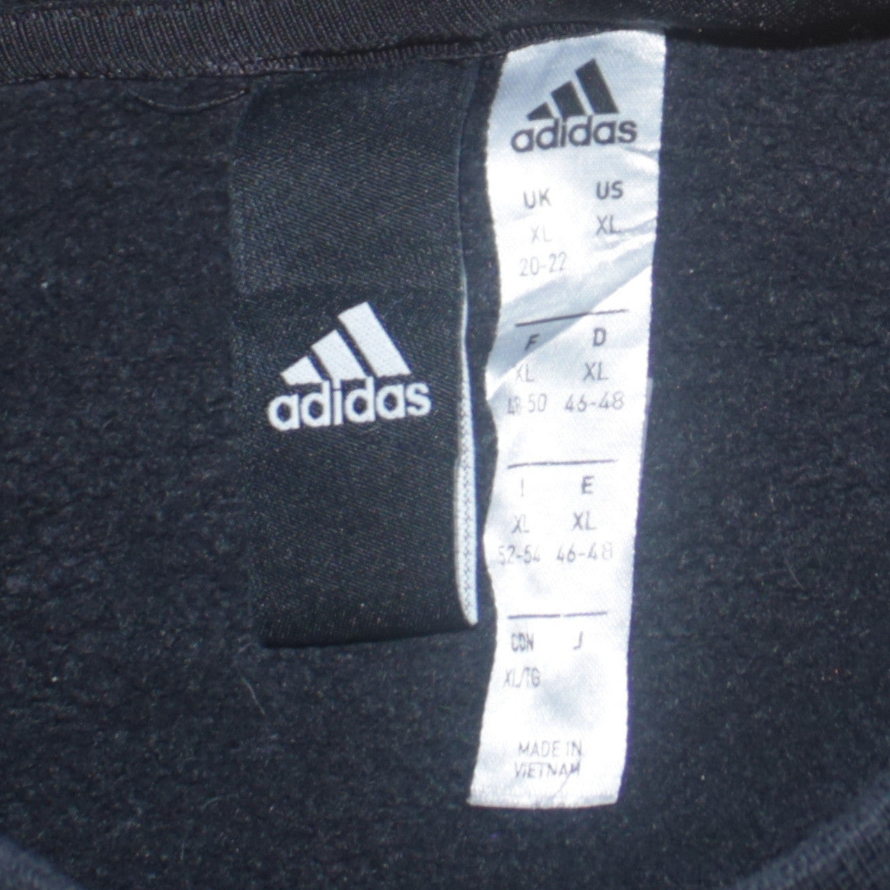 Adidas Womens Black Gold Logo Pullover Sweatshirt XL