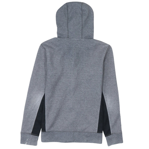 The North Face Boys Grey Full Zip Hoodie Size L Jersey Cotton Blend