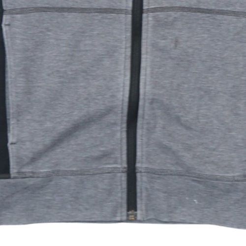 The North Face Boys Grey Full Zip Hoodie Size L Jersey Cotton Blend