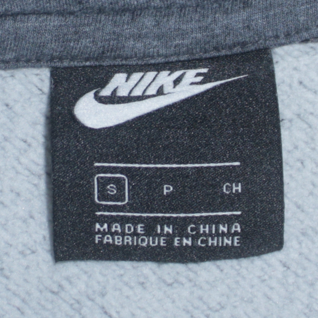 Nike Men's Grey Pullover Hoodie Small Logo Graphic Cotton Blend