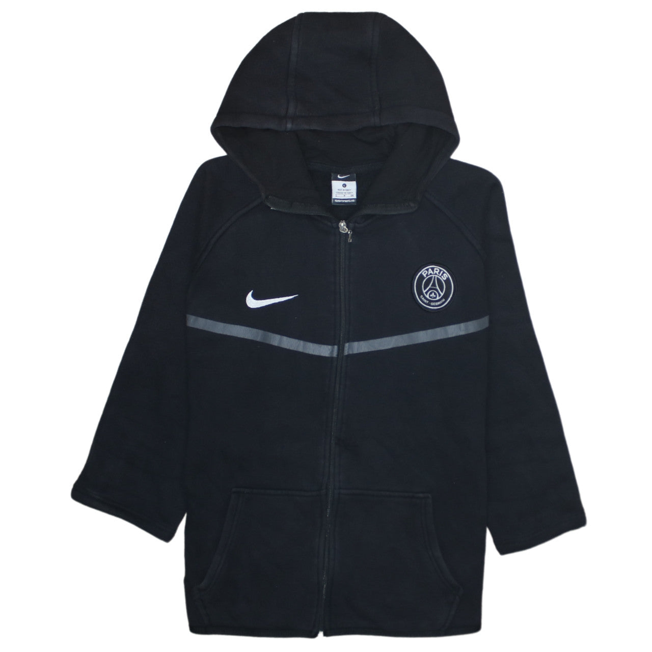 Nike Paris Saint-Germain Black Men's L Full Zip Hoodie Fleece