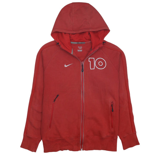 Nike Men's Red Full Zip Hoodie Athletic Dept Medium
