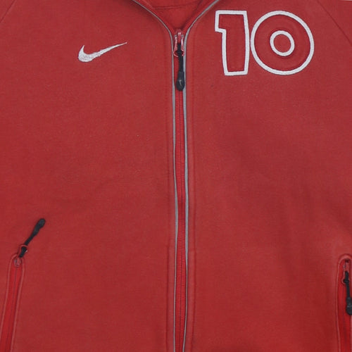 Nike Men's Red Full Zip Hoodie Athletic Dept Medium