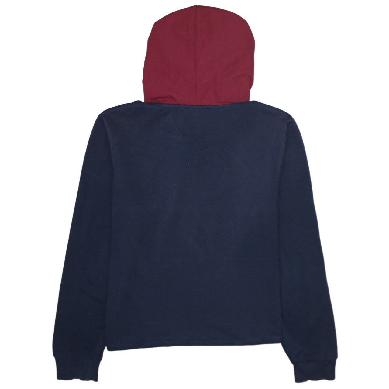 FILA Men's Blue & Maroon Pullover Hoodie Size S Logo Fleece