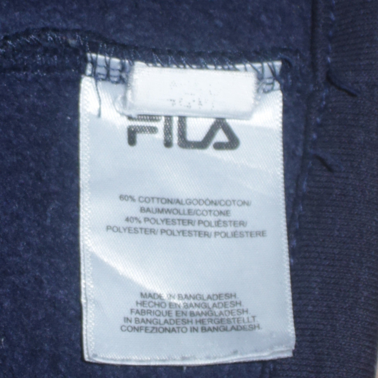 FILA Men's Blue & Maroon Pullover Hoodie Size S Logo Fleece