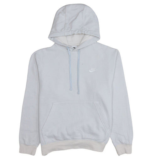 Nike Men's White Pullover Hoodie M Regular Fit Fleece Sweatshirt