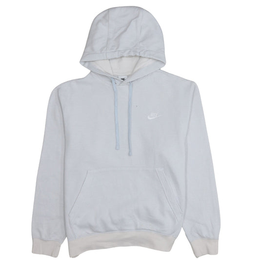 Nike Men's White Pullover Hoodie M Regular Fit Fleece Sweatshirt