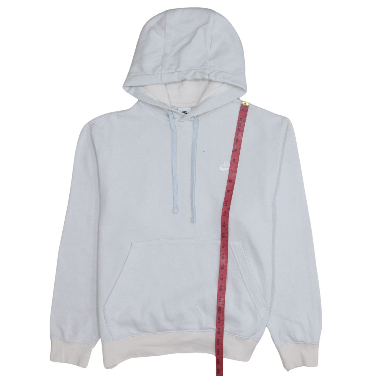 Nike Men's White Pullover Hoodie M Regular Fit Fleece Sweatshirt