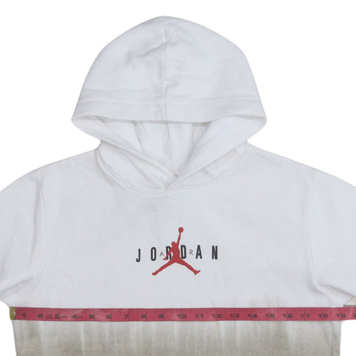Jordan Boys White Grey Ombre Pullover Hoodie XL 13-15 Years