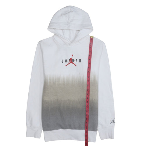 Jordan Boys White Grey Ombre Pullover Hoodie XL 13-15 Years