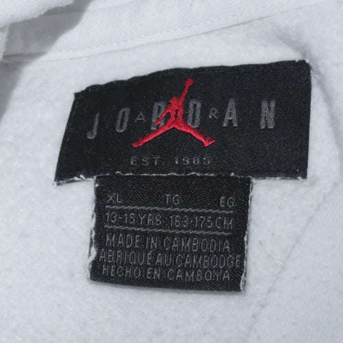 Jordan Boys White Grey Ombre Pullover Hoodie XL 13-15 Years
