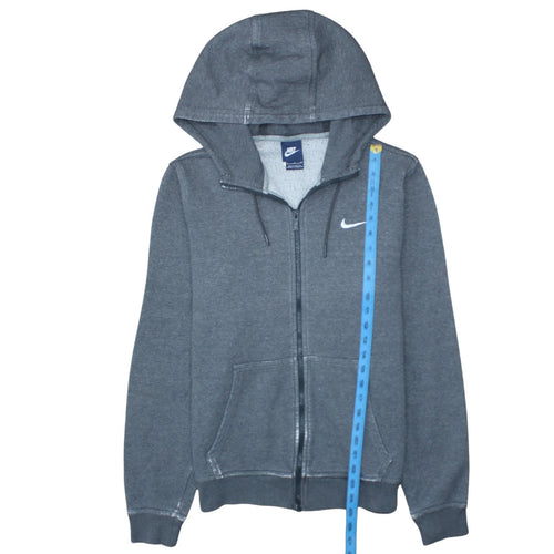 Nike Men's Grey Full Zip Hoodie Size S Regular Fit Fleece Sweatshirt