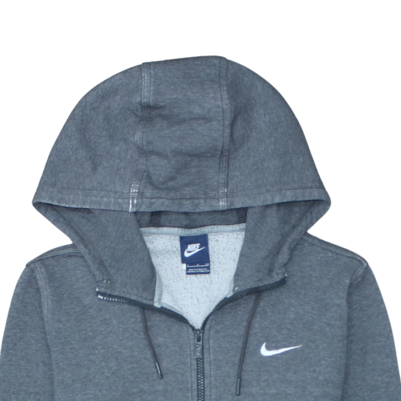Nike Men's Grey Full Zip Hoodie Size S Regular Fit Fleece Sweatshirt