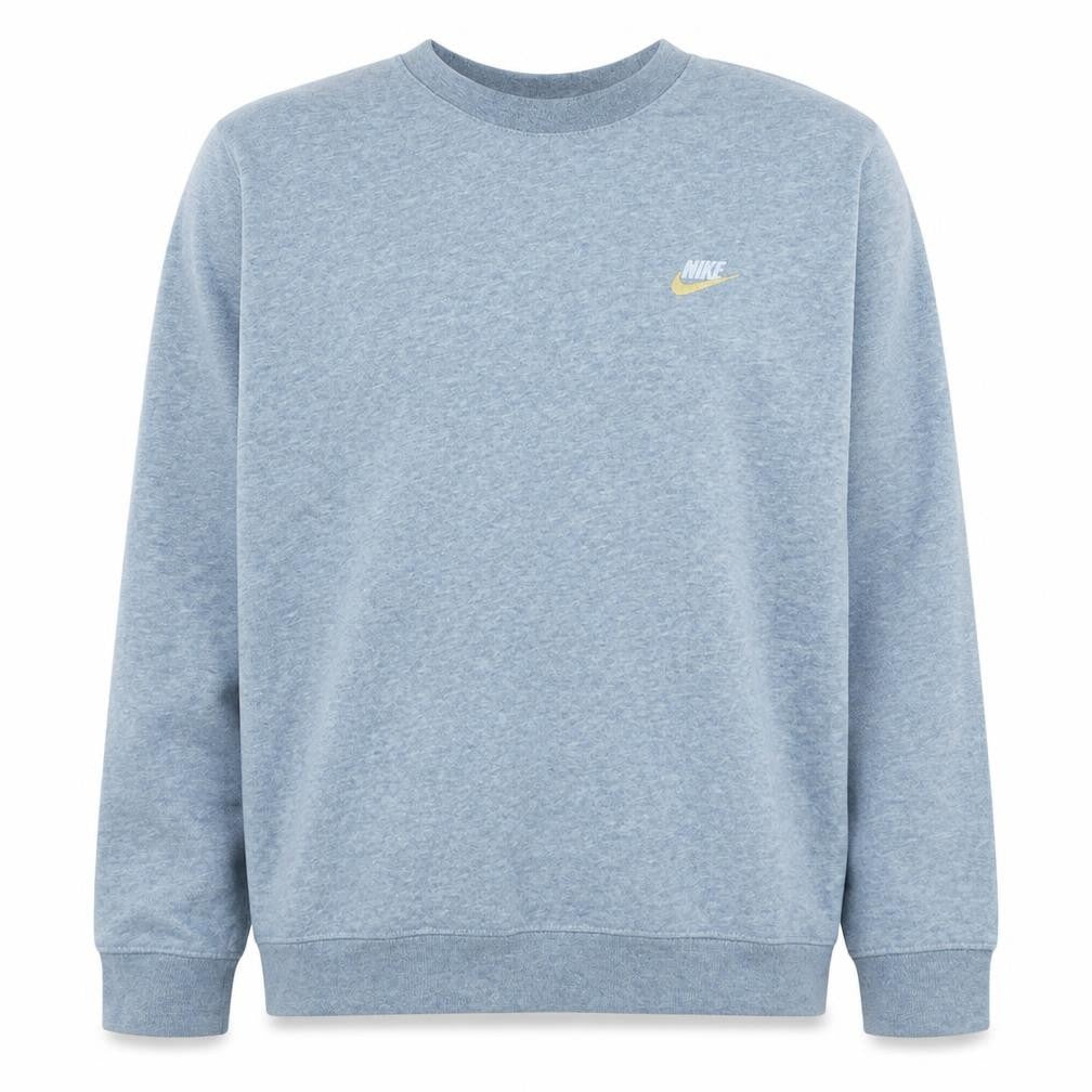 Front view of Nike Men's Grey Crew Neck Pullover Sweatshirt, size L