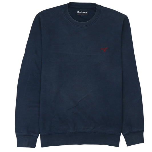 Barbour Men Blue L Regular Fit Cotton Crew Neck Sweatshirt