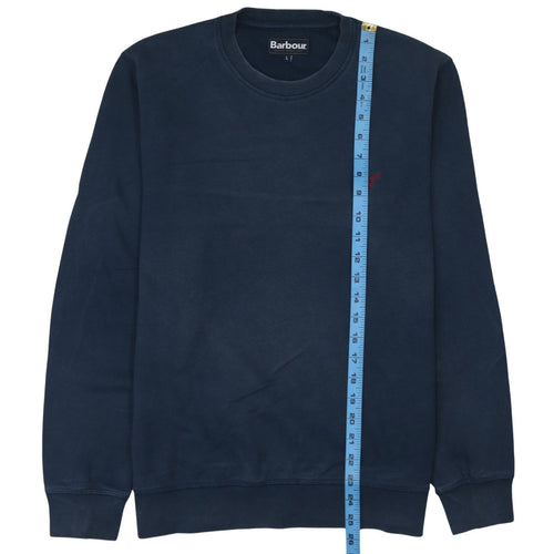 Barbour Men Blue L Regular Fit Cotton Crew Neck Sweatshirt