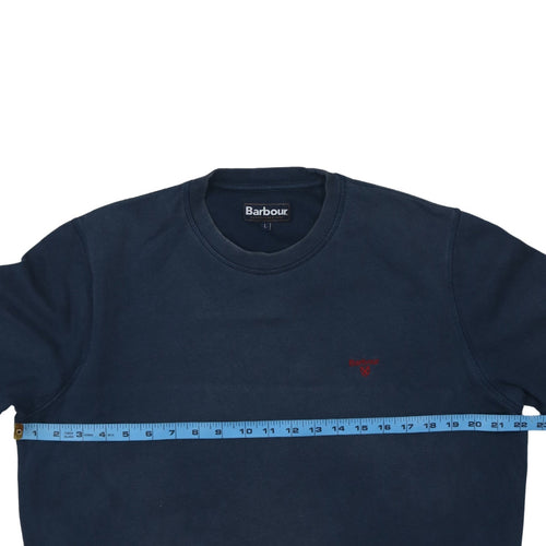 Barbour Men Blue L Regular Fit Cotton Crew Neck Sweatshirt