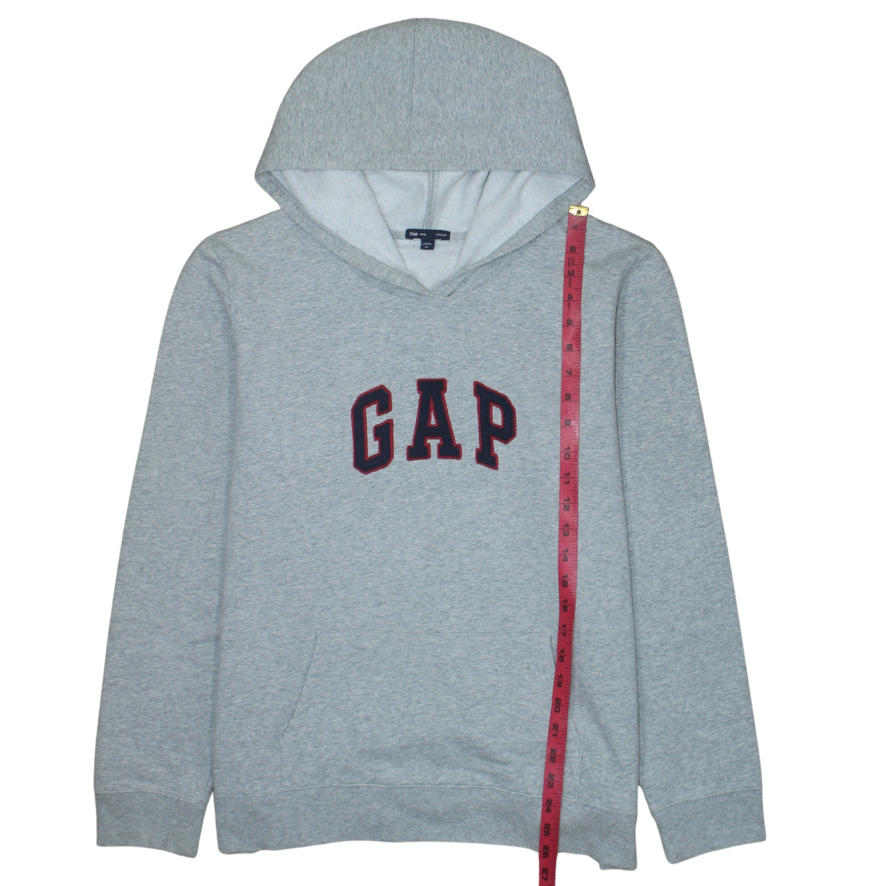 GAP Men's Grey Pullover Hoodie XL Cotton Blend Casual Sweatshirt