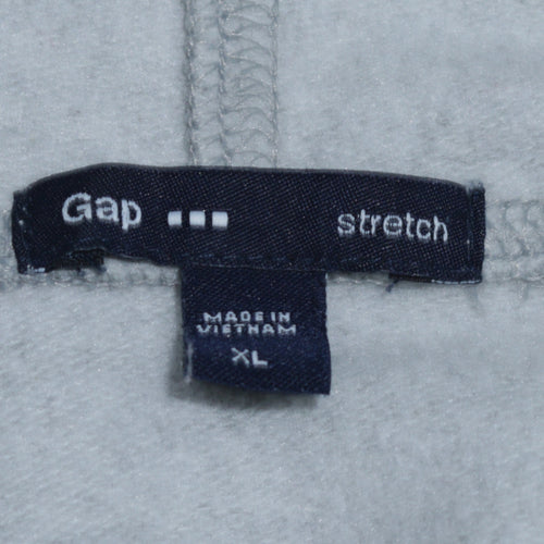 GAP Men's Grey Pullover Hoodie XL Cotton Blend Casual Sweatshirt