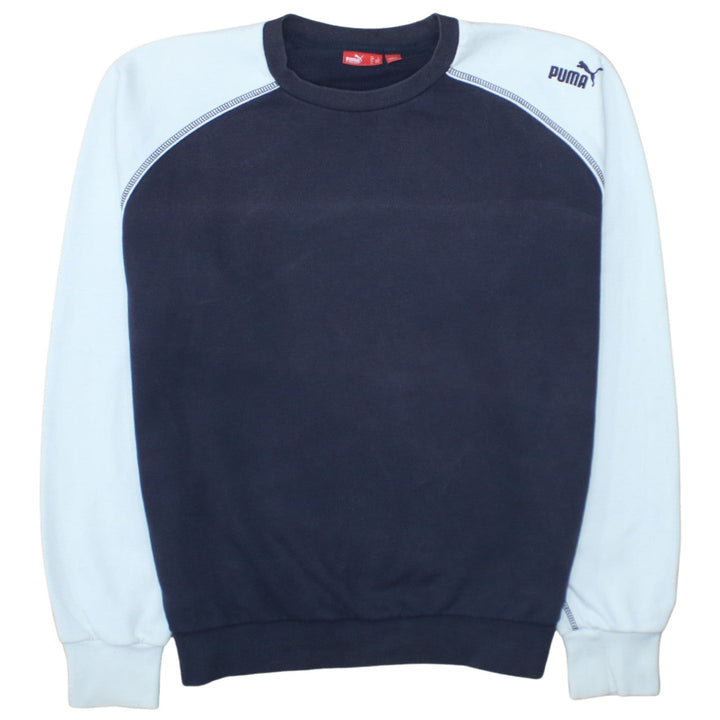 Puma Mens Blue Crew Neck Pullover Sweatshirt Size L