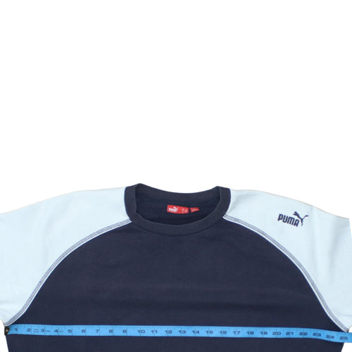 Puma Mens Blue Crew Neck Pullover Sweatshirt Size L