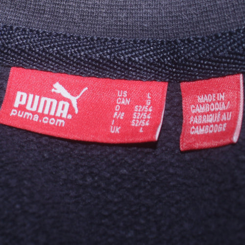Puma Mens Blue Crew Neck Pullover Sweatshirt Size L