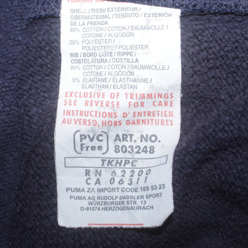 Puma Mens Blue Crew Neck Pullover Sweatshirt Size L