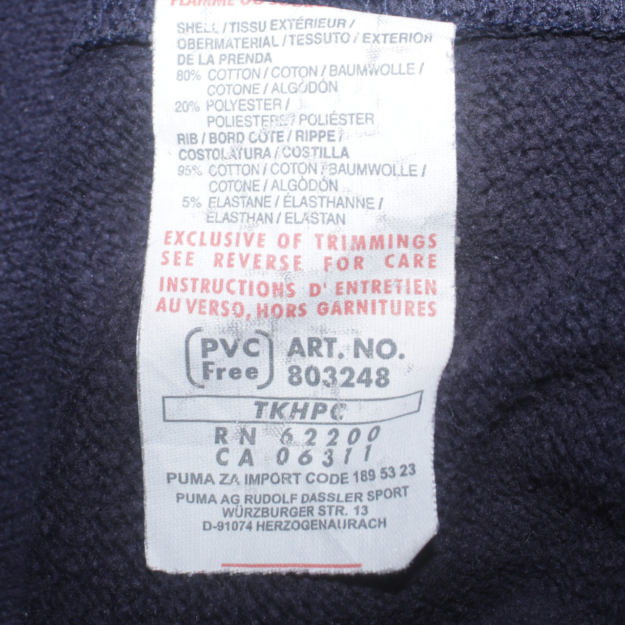 Puma Mens Blue Crew Neck Pullover Sweatshirt Size L