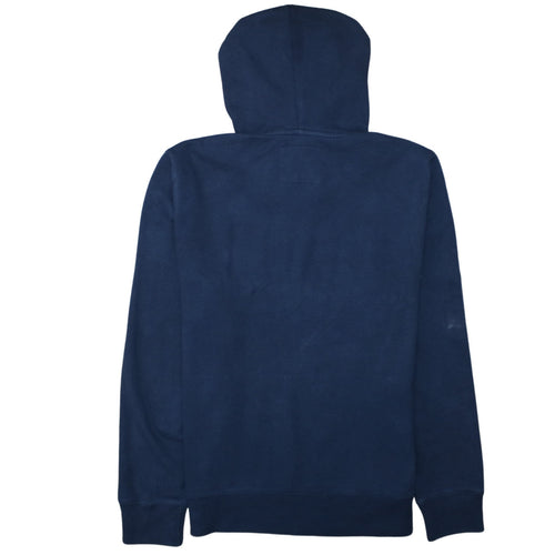 Hollister Men's Blue Pullover Hoodie L Logo Fleece Sweatshirt