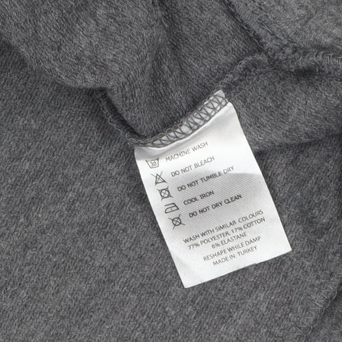 Manuka Women Grey UK 12 Pullover Hooded Sweatshirt with Drawstring