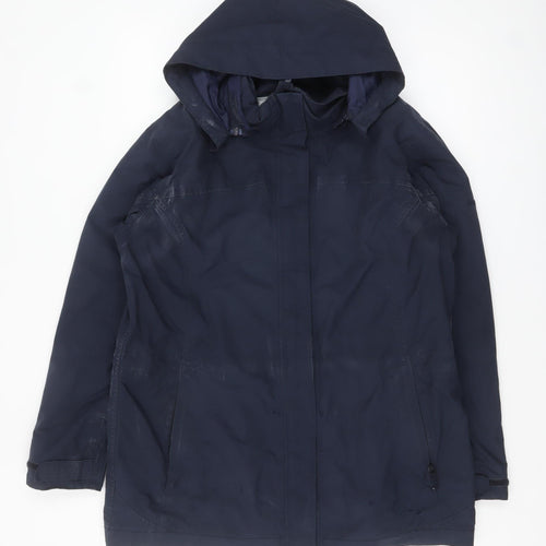 Regatta Women's Blue Waterproof Hooded Rain Coat Jacket Size 16