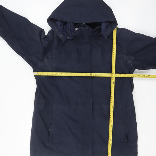 Regatta Women's Blue Waterproof Hooded Rain Coat Jacket Size 16