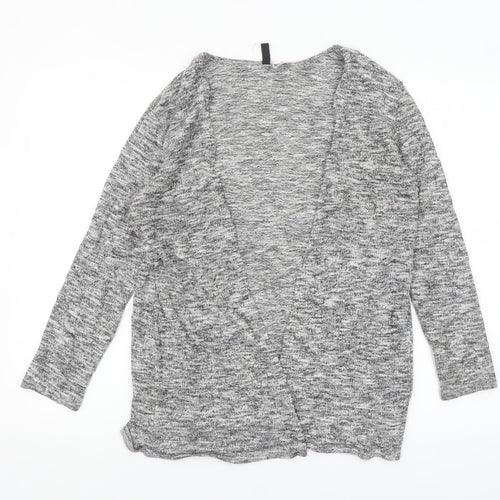 H&M Divided Women's Grey Knit Long Sleeve Open Cardigan Size M