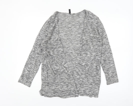 H&M Divided Women's Grey Knit Long Sleeve Open Cardigan Size M
