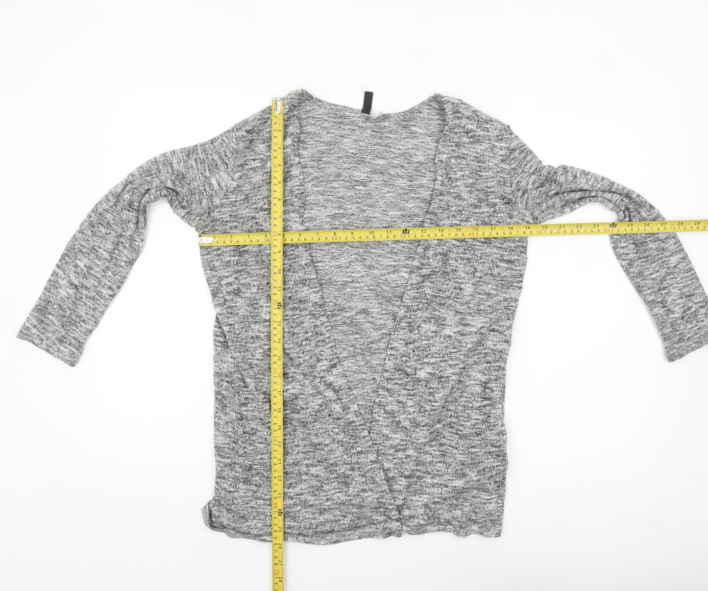 H&M Divided Women's Grey Knit Long Sleeve Open Cardigan Size M