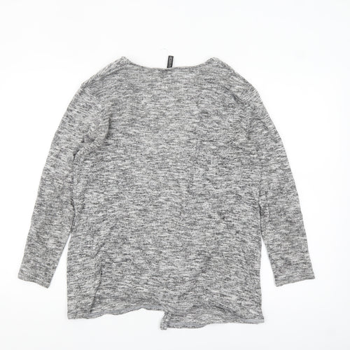H&M Divided Women's Grey Knit Long Sleeve Open Cardigan Size M