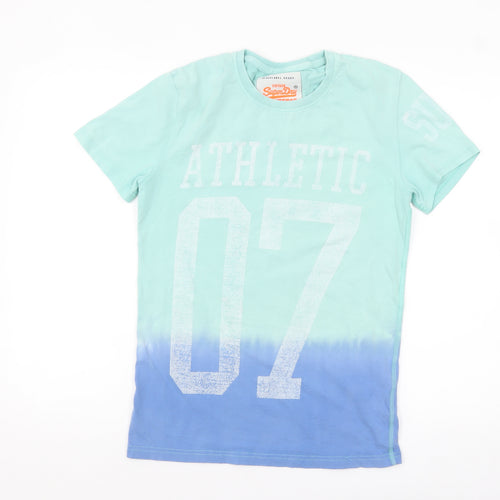 Superdry Men's Blue Tie Dye Athletic 07 Graphic T-Shirt Size S