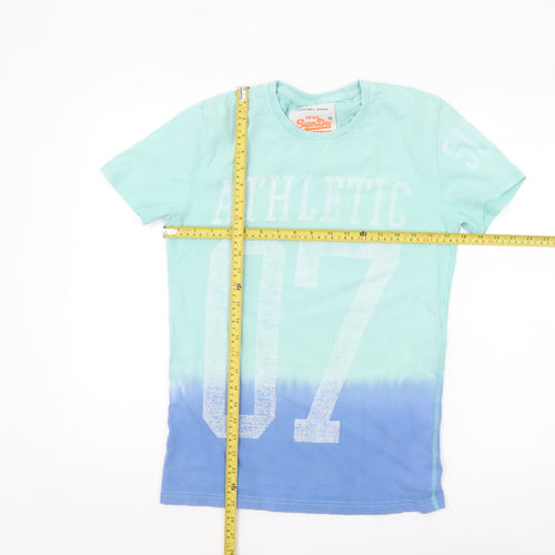 Superdry Men's Blue Tie Dye Athletic 07 Graphic T-Shirt Size S